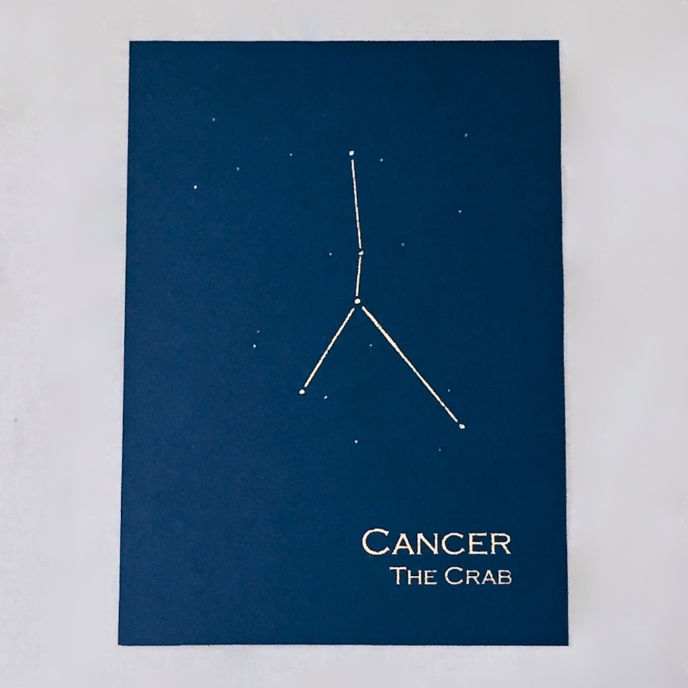 Cancer Constellation Zodiac Wall Art / Gold Foil